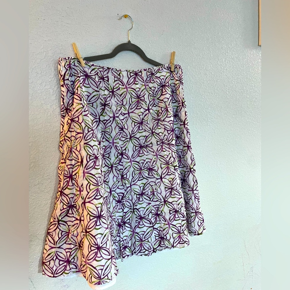 Skirt Purple and Lime Geometric